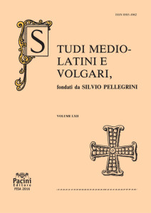 Studi mediolatini e volgari - vol. LXII (2016)